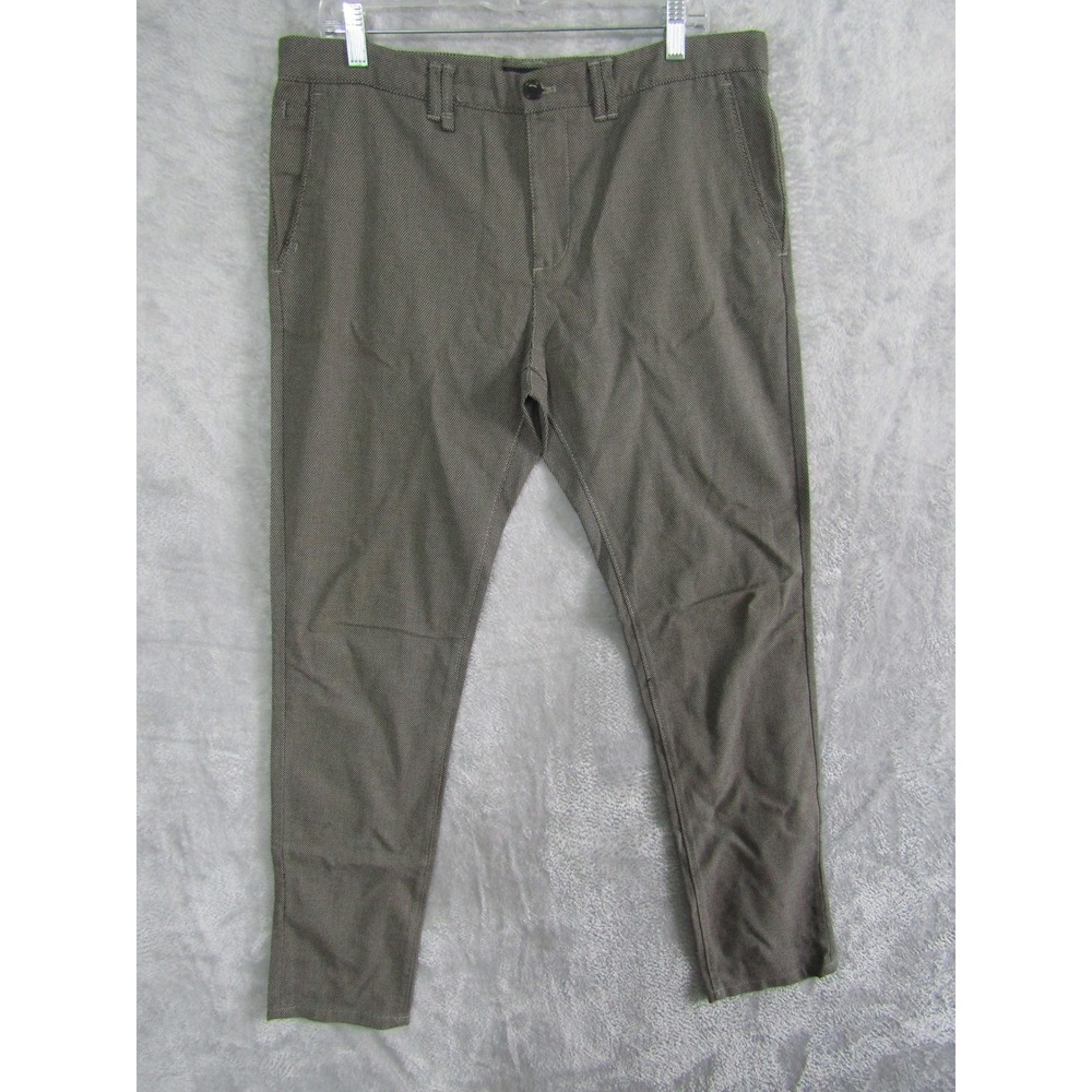 Zara Man Textured Chinos Pants Khaki Slim Fit Men Size 34x34